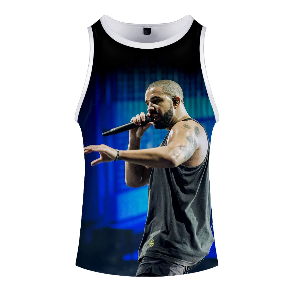 Новинка,, топы с 3D принтом DRAKE, женские, мужские, летние, крутые, без рукавов, жилет,,, Повседневная Уличная одежда