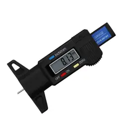 Jauge de profondeur numérique, jauge de profondeur de pneu LCD, outil pour voiture, jauge d'épaisseur de bande de roulement 0 25.4mm 