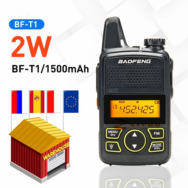 BF T1 mini walkie talkie baofeng UHF 400 470MHz ham radio station ptt handheld FM Portable pofung bf t1 portable two way radio|walkie talkie|walkie