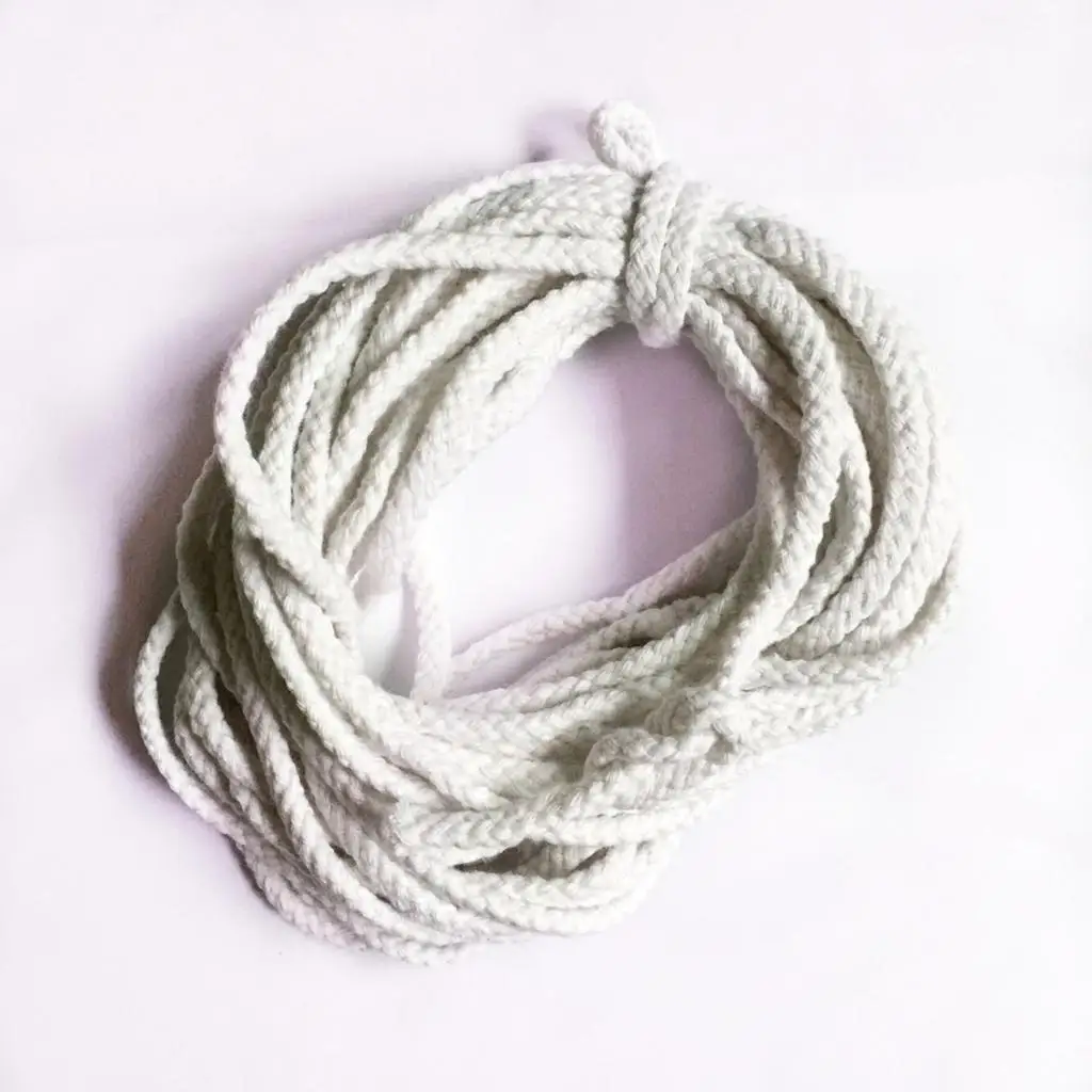 10mx5mm 100% Cotton Rope Sash Bleached Cord Twine Washing Clothes Craft Use