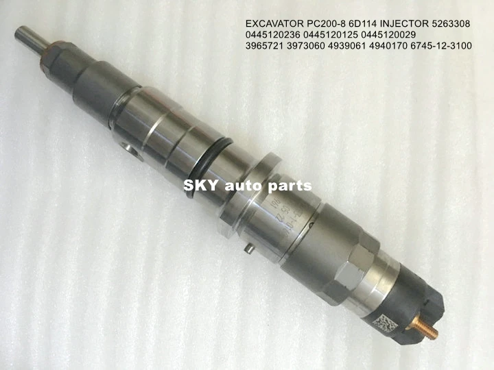 Экскаватор PC200-8 6D114 инжектор 5263308 0445120236 0445120125 0445120029 3965721 3973060 4939061 4940170 6745-12-3100
