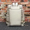 Exotic Genuine True Crocodile Skin Men's Top-handle Backpack Authentic Real Alligator Leather Male Large White Travel Bag Pack 4