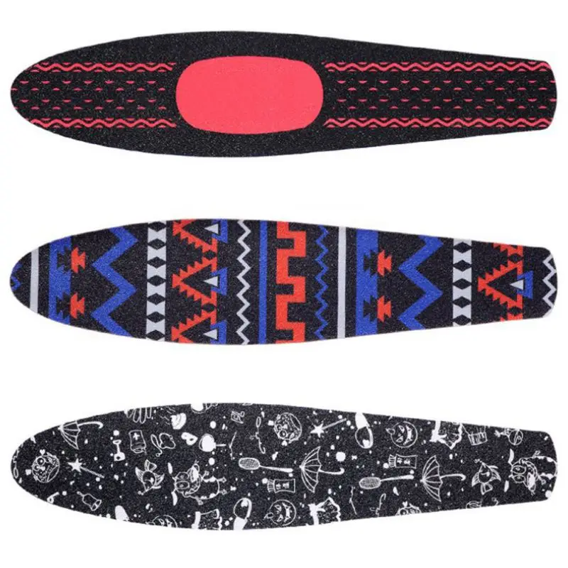Для маленький крайсер, принт PatterSkateboard Стикеры Профессиональные Твердых/печатается анти-скольжения Водонепроницаемый клей single Rocker наждачная бумага