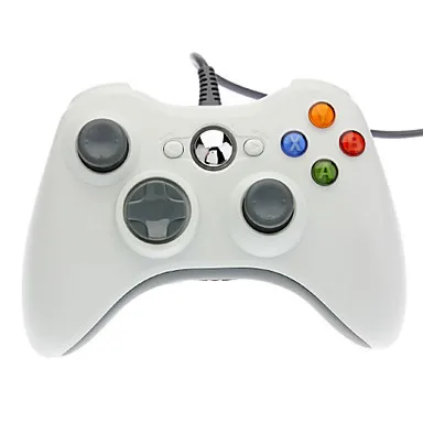 Белый Геймпад для xbox 360 контроллер проводной джойстик для Windows 7/8/10 microsoft пк пульта X Box 360 игровой коврик Поддержка паровой игры - Цвет: Белый