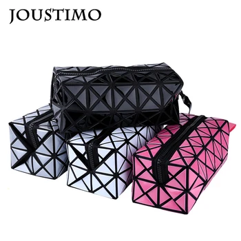 

Women Clutch Bags Leather Handbag Fashion Geometric Plaid Folded Flap Purses Casual Long Wallet Evening Makeup Bags For Ladies