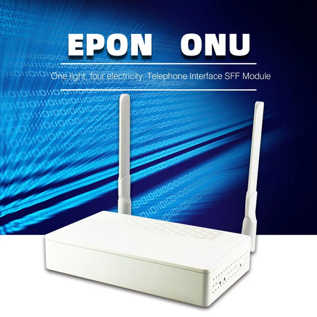 Двухпортовый EPON ONU терминал с 1G1F+ CATV+ wifi видеонаблюдение в FTTH Режим мини волоконно-оптический модем маршрутизатор прошивка EU plue