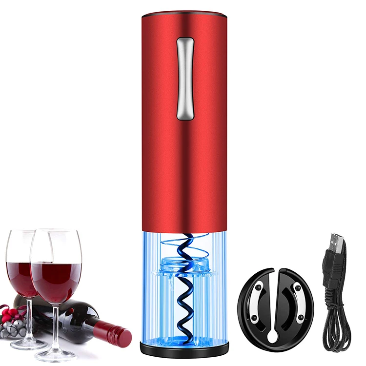 USB Rechargeable Stainless Steel automatic cordless wine bottle opener electric