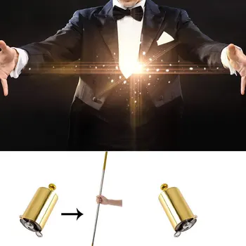 

1.5M Golden Metal Appearing Cane Magic Telescopic Wand Stick Professional Magician Stage Close-up Magic Trick Rod