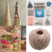 Джутовый шпагат натуральный Ремесло Цветочные Свадебные ярлыки обёрточная Бумага Ремесло Декор 100 м веревка мягкий орнамент Горячие украшения