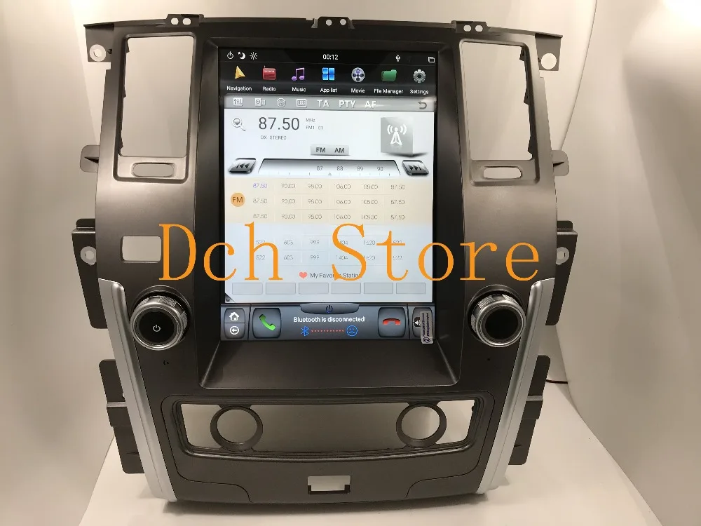 12,1 вертикальный Тесла стиль Android 8,1 автомобиля DVD gps для Nissan Patrol 2010 2011 2012 2013 навигации PX6