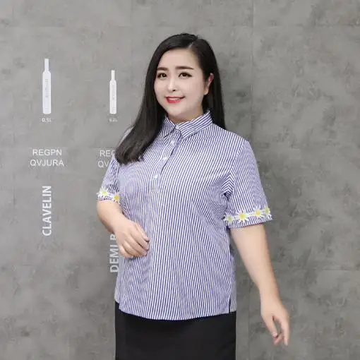 Ropa mujer talla grande 4xl 5xl 6xl женские блузки рубашки Лето 9XL женские блузки, топы с цветочным принтом блузки с коротким рукавом J607