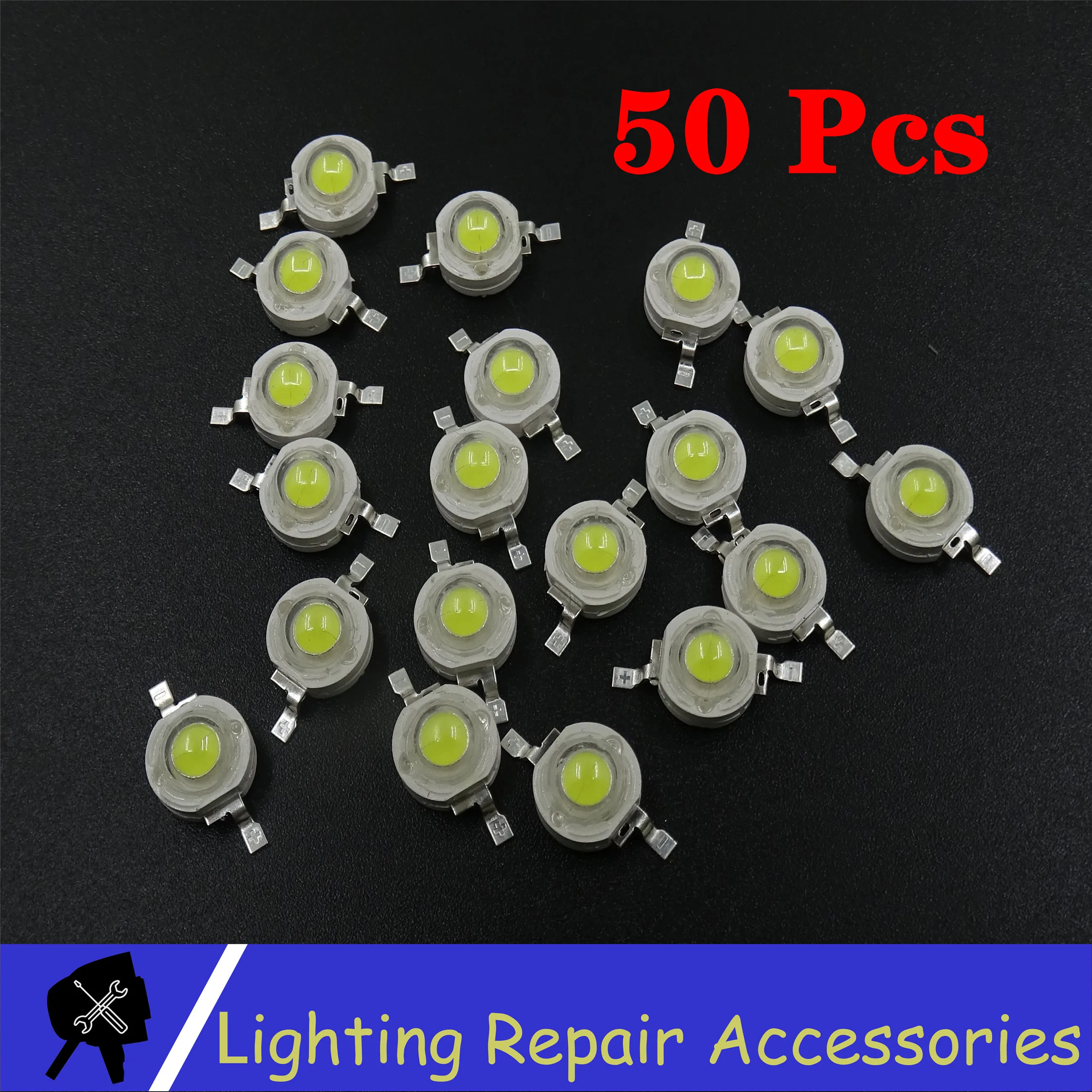 50pcs/lot 3W / 1W White Warm Red Green Blue LED Lamp Beads Lamps For Stage Lighting Led Par Light Chip | Лампы и освещение