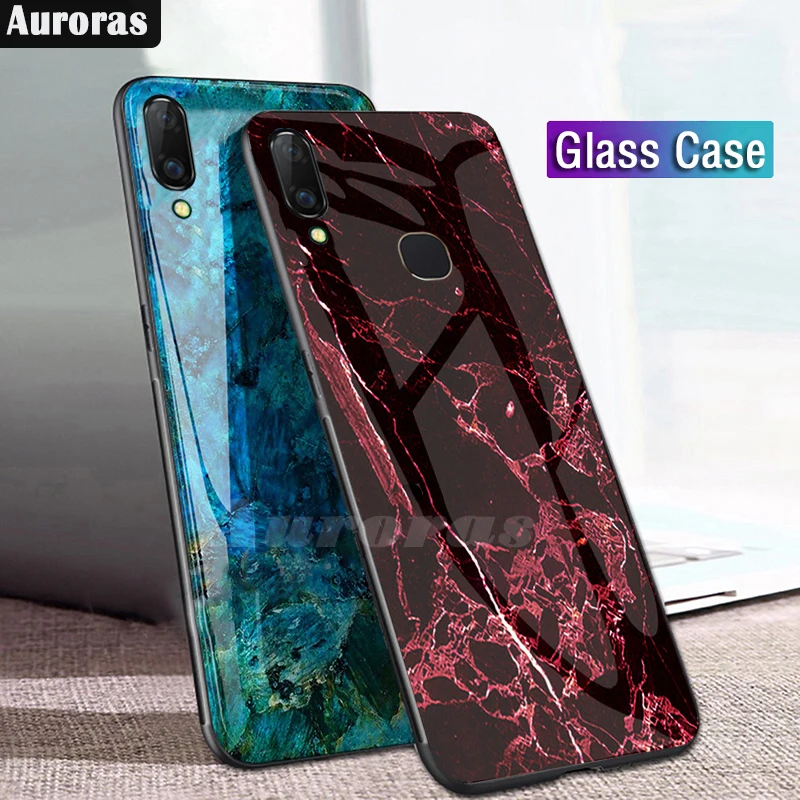 Auroras ЧЕХОЛ ДЛЯ VIVO Y93 Lite Роскошная текстура мраморного камня закаленное стекло крышка для VIVO Y95 Y91 чехол VIVO Y91i