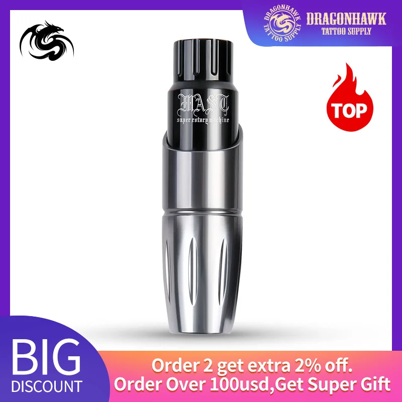 Baratos Libélula tatuaje rotativo pluma máquina gira permanente maquillaje aguja cartuchos máquina accesorios para tatuaje