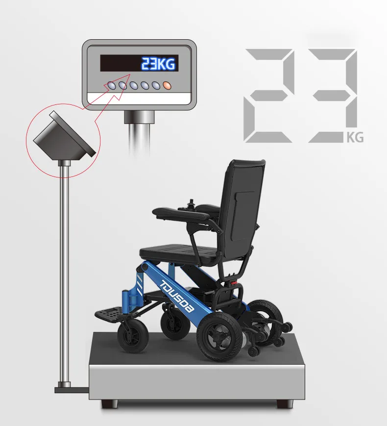  Free shipping 2020 new Design fashion Foldable Power Compact Mobility Aid WheelChair Lightweight ca