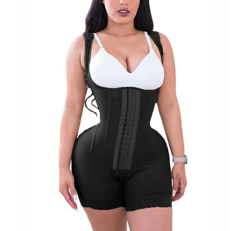 Women's High Double Compression Garment Abdomen Control HOOK AND EYE CLOSURE Tummy Control Adjustable Bodysuit