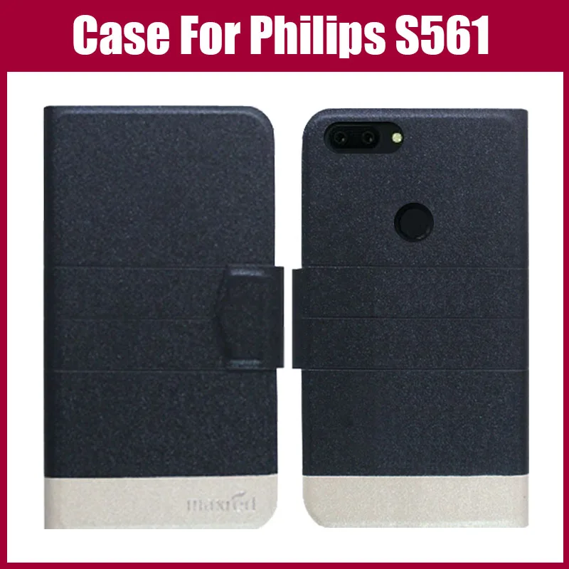 Для Philips S561 чехол Роскошный флип модный ультратонкий кожаный чехол для телефона Philips S561 чехол с держателем карты