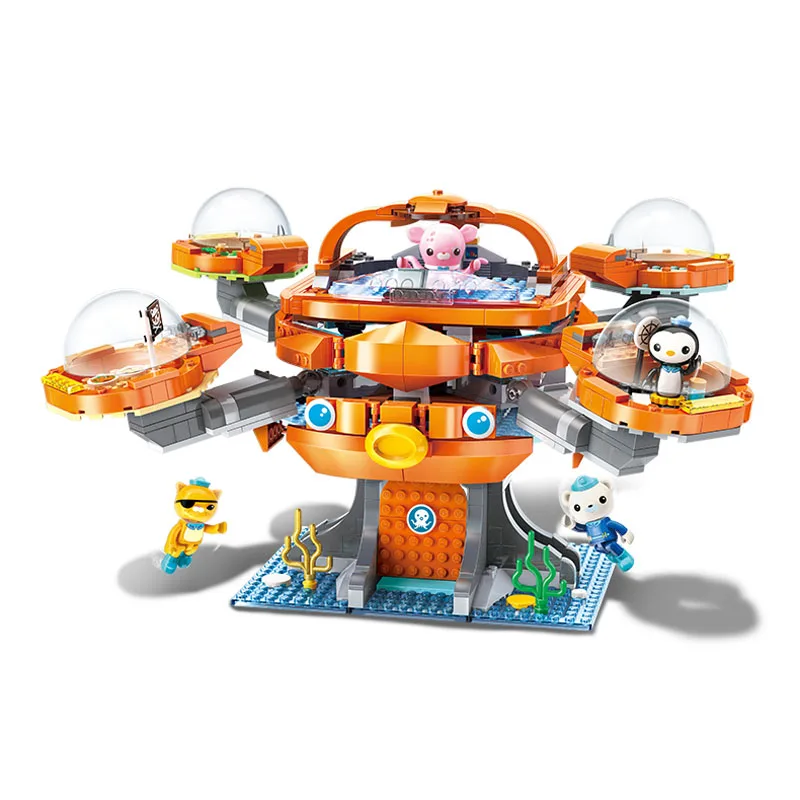 Octonauts Осьминог 3708 698 шт. игровой набор и Barnacles модель Конструкторы для строительства Кирпичи совместимы с игрушками для детей