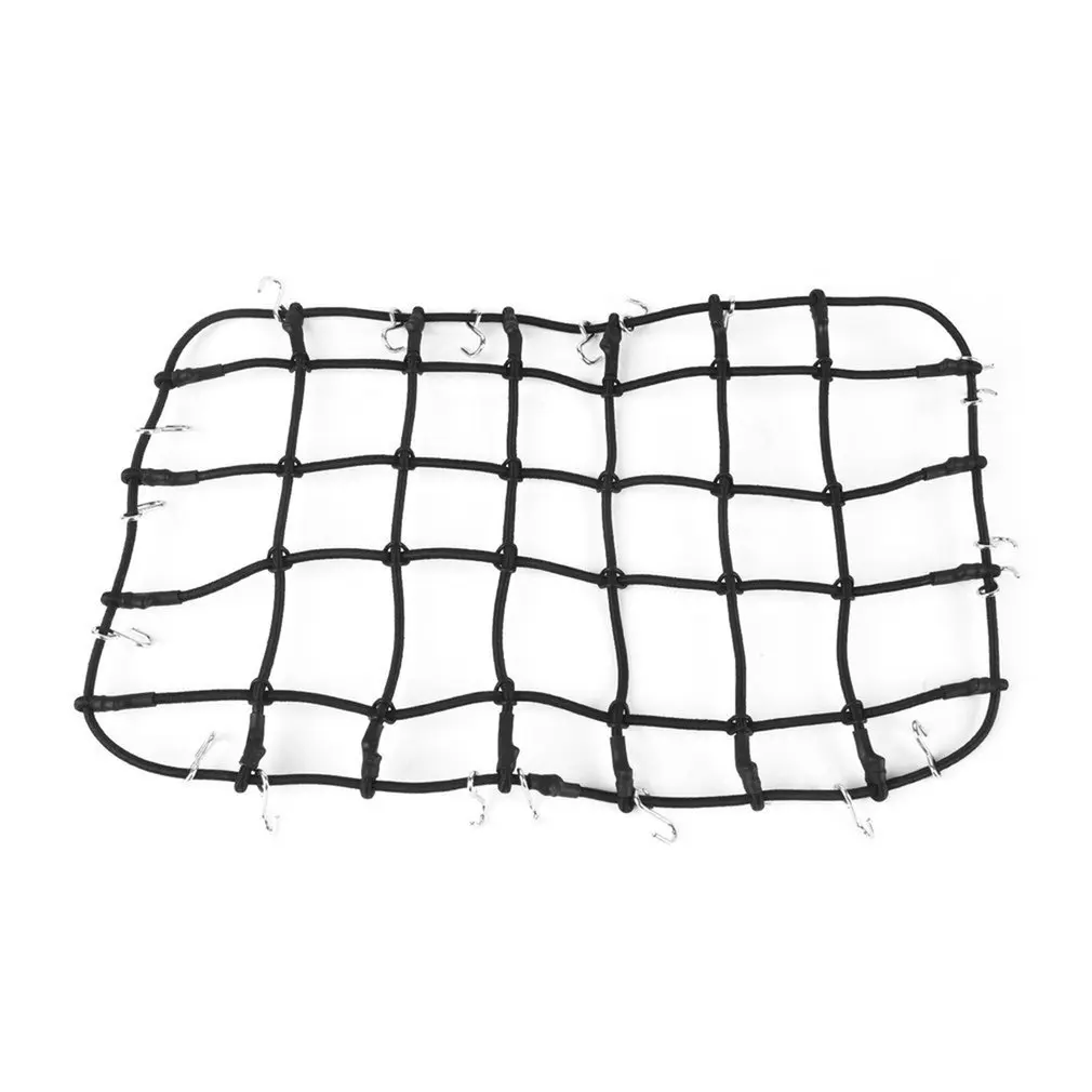 

1/10 1/8 RC Crawler Car Roof Rack Cargo Elastic Luggage Net with Hooks for D90 SCX10 90046 TRX-4 KM2 Truck Part