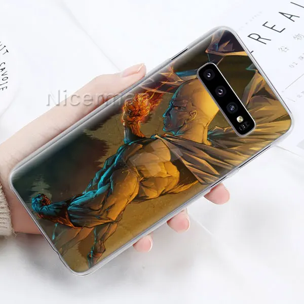 One punch man чехол для телефона для samsung Galaxy S10e S10 плюс S8 S9 Примечание 10 плюс 8 9 S6 S7 край Твердый Чехол - Цвет: 10