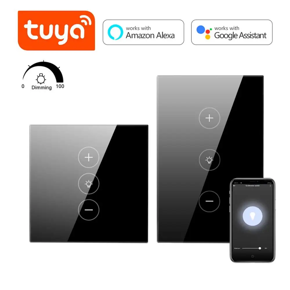 Tuya Smart Life светодиодный сенсорный сенсор WIFI диммер настенный светильник