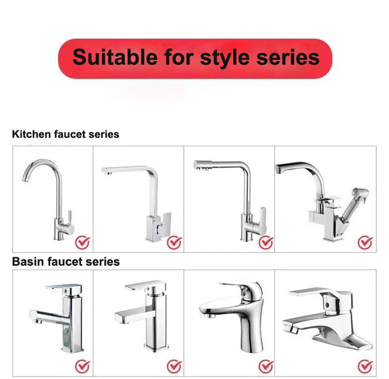 Description Picture 6 of itemSplash Filter Faucet 720° Rotate Water Outlet Faucet Extender Bubbler Sprayer Kitchen Bathroom Sink Accessories Water Tap Filter