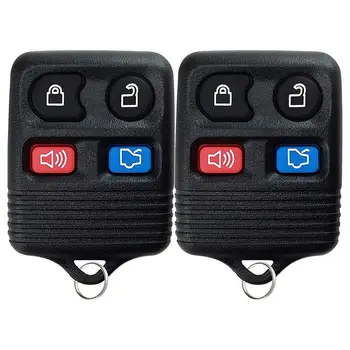 

2Pcs Key Replacement Keyless Entry Remote Control Key Fob Clicker Transmitter - Black