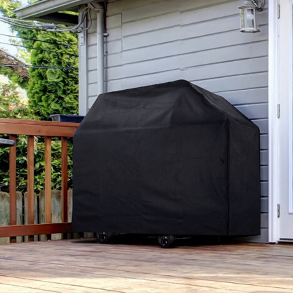 Black Outdoor Waterproof Barbecue Cover Anti Dust Rain Protection Dust Covers Barbecue Gas Grill Cover bbq grill accessories