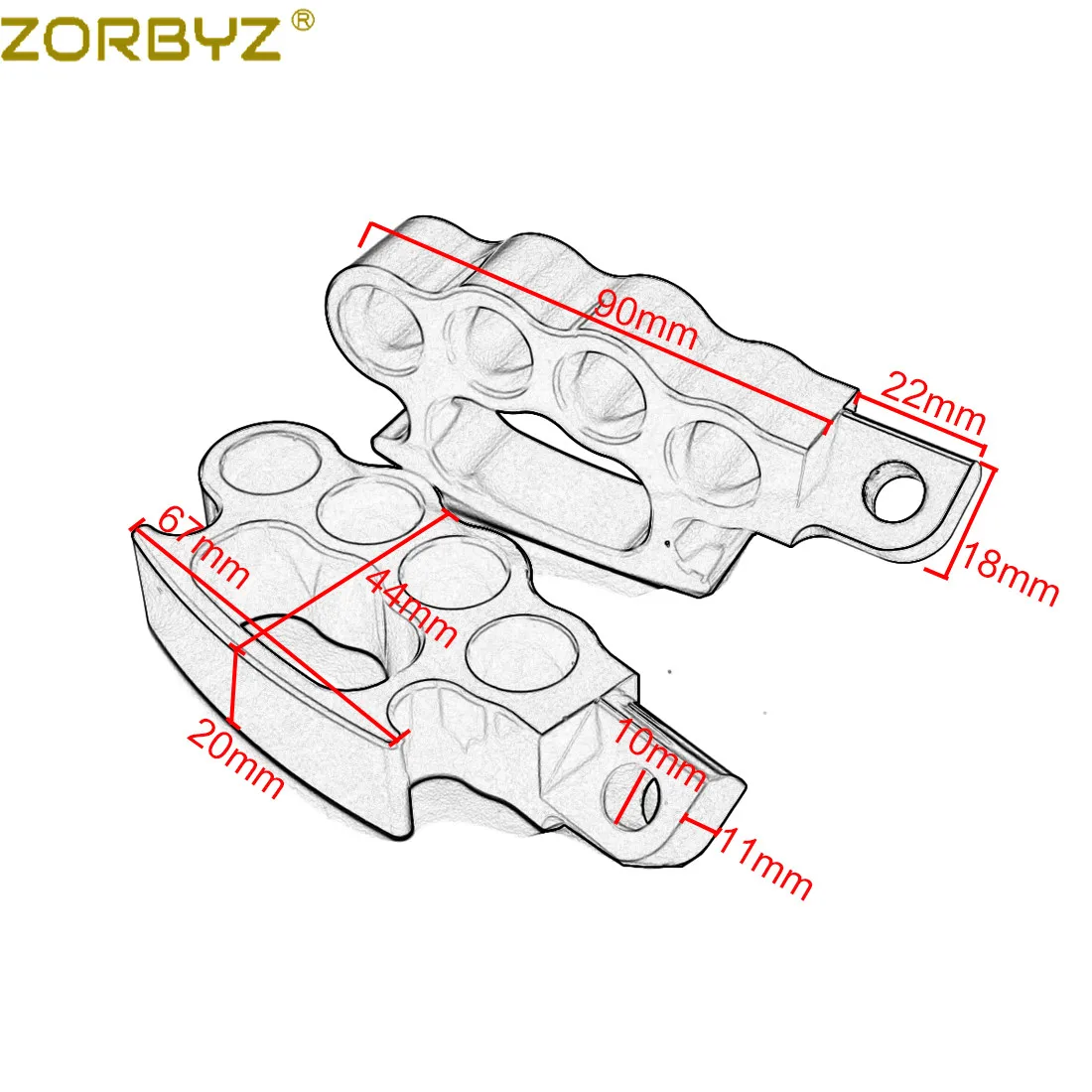 ZORBYZ мотоцикл черный управление подножки Летающий костяшки опорные подножки на заказ педаль для Harley V-Rod Sportster XL Dyna Soft