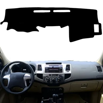 

Car Dashboard Cover Mat Pad Dash Dashmat Sunshade Instrument Carpet For Toyota Hilux SW4 Fortuner 2005 2006-2015 Car Accessories