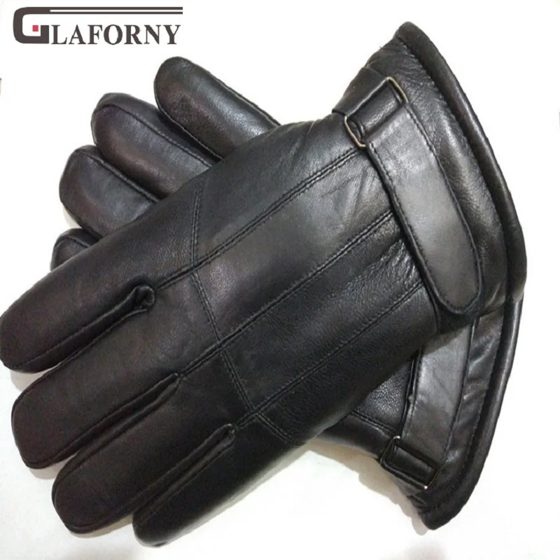 2019 новые шерстяные интегрированные перчатки пять пальцев австралийские шерстяные перчатки мужские черные Варежки перчатки из чистой
