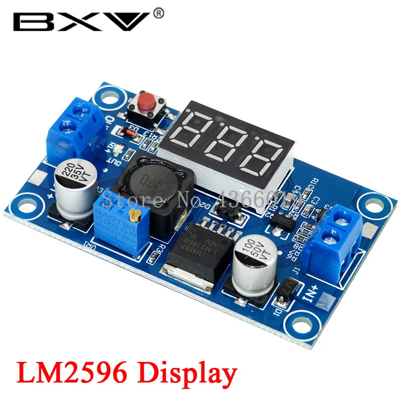 1 шт. LM2596 LM2596S LM2596HVS adjustable 4,5-40 в Регулируемый понижающий модуль питания - Цвет: LM2596 Display