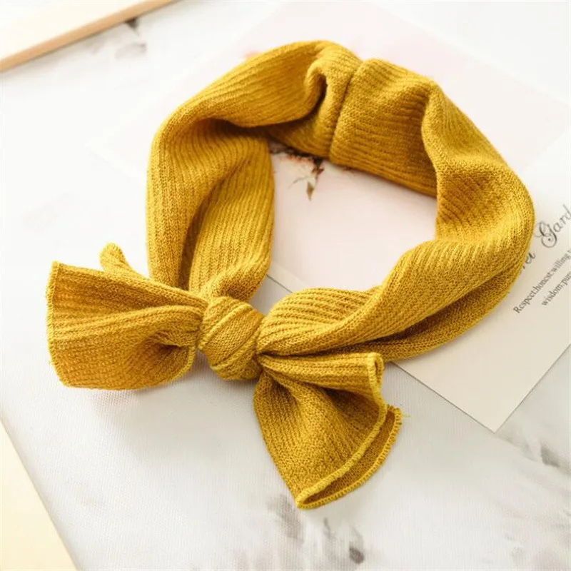 Милая детская теплая Зимняя шерстяная вязаная повязка на голову с крестиком для девочек; аксессуары для волос; милый мягкий эластичный тюрбан для малышей; головной убор