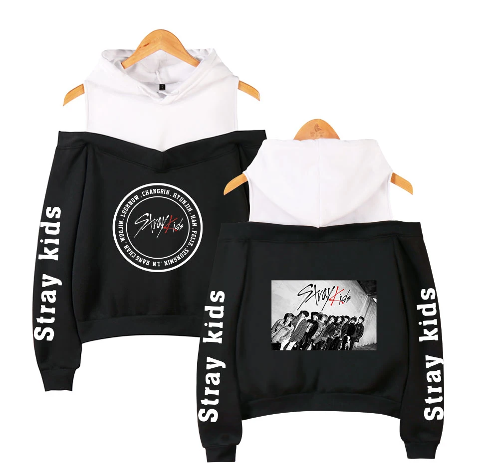 Stray Kids Off-shoulder Sweatshirts