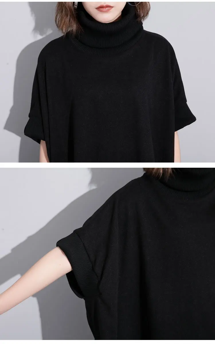 XITAO/асимметричное платье миди с кисточками для женщин, корейская мода, новинка, осень, плюс размер, черный пуловер, элегантное платье для миноритета, GCC2515