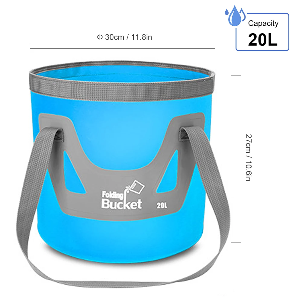 Electric Shower Pump Portable Camping Shower Outdoor Camping Shower Pump Rechargeable Head and Folding Bucket for Hiking Traveling