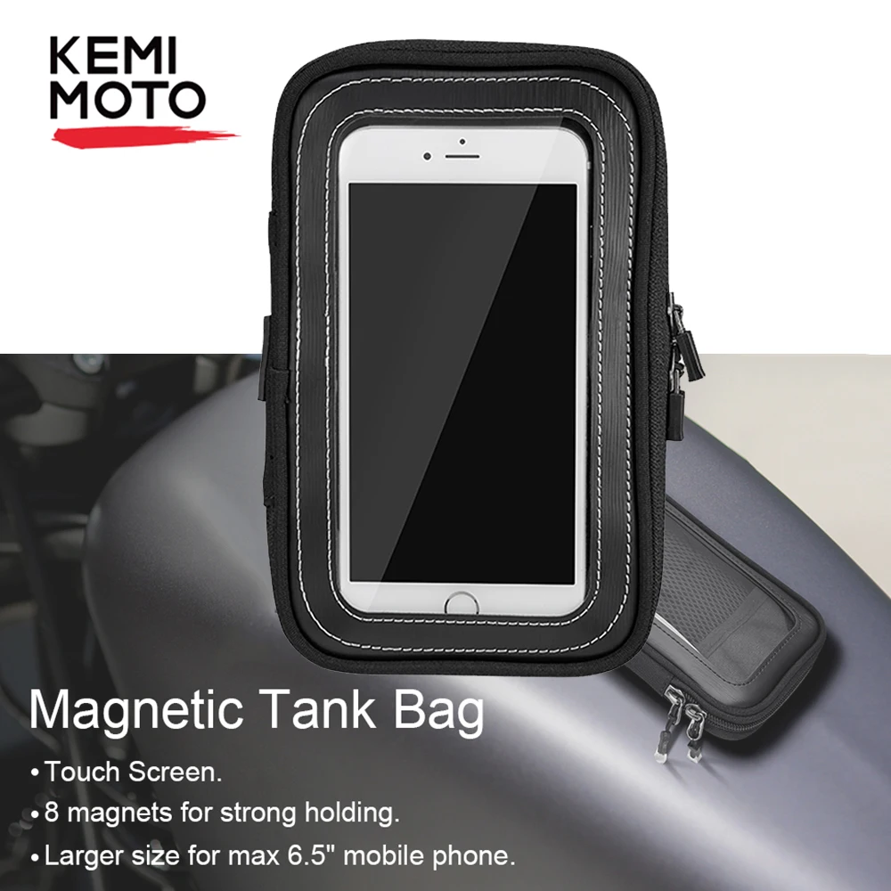 Motorcycle Tank Bag Motorcycle Magnetic Tank Bags 6.5" Touch Screen Cell Phone GPS Bag For BMW R1200GS etc.