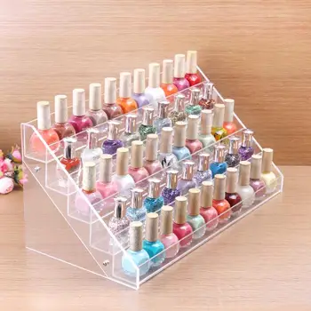 

Acrylic 5 Levels Display Rack Nail Polish Display Rack Multifunction Makeup Sturdy Holder