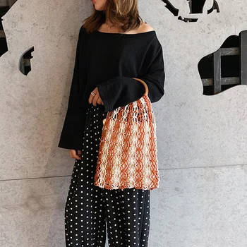

Hollow Woven Bag New Woven Handbag Large Capacity Beach Vacation