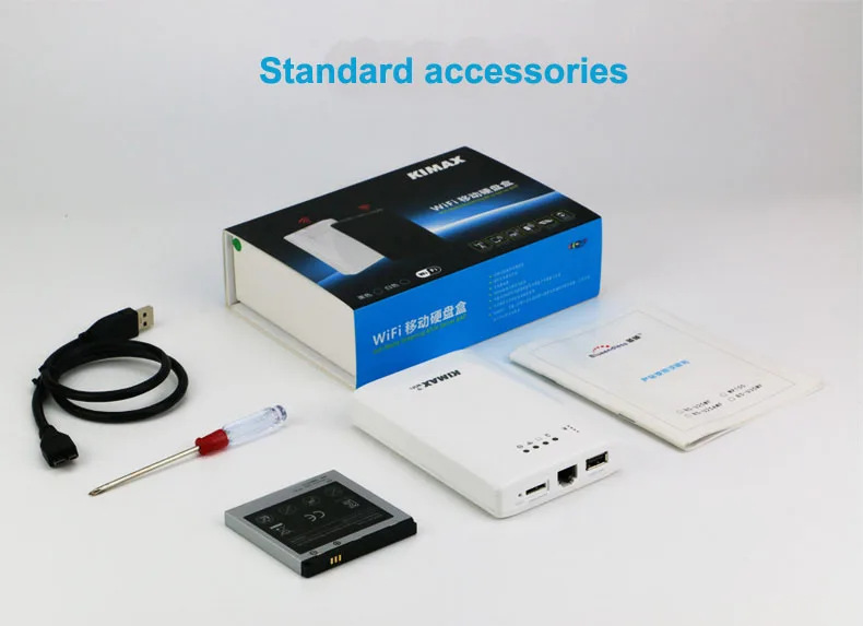 

4000mah Power Bank Wireless Hard Drive Case USB 3.0 to sata 2.5 HDD Case up to 2TB with 3G WiFi converter