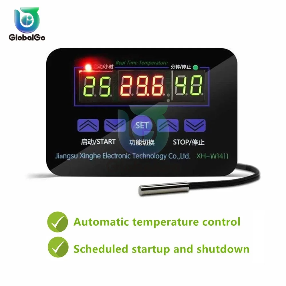 DC 12V Thermostat Digital Temperature Controller Sensor Switch AC 110V