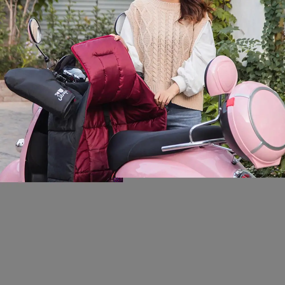 Motorcycle Leg Lap Apron Cover With Handlebar Muffs Waterproof Windproof Cover For Winter Electric Vehicle Windshield - Цвет: A