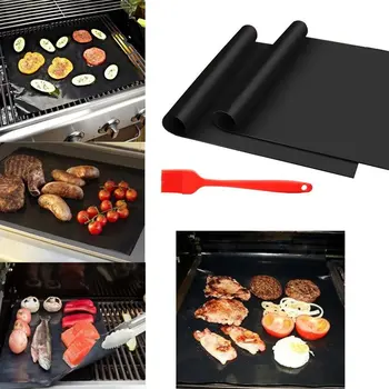 

33x40cm Reusable Non-stick BBQ Grill Mat Thick PTFE Barbecue Baking Liners Teflon Cook Pad Microwave Oven Kitchen Tools 1 Pcs