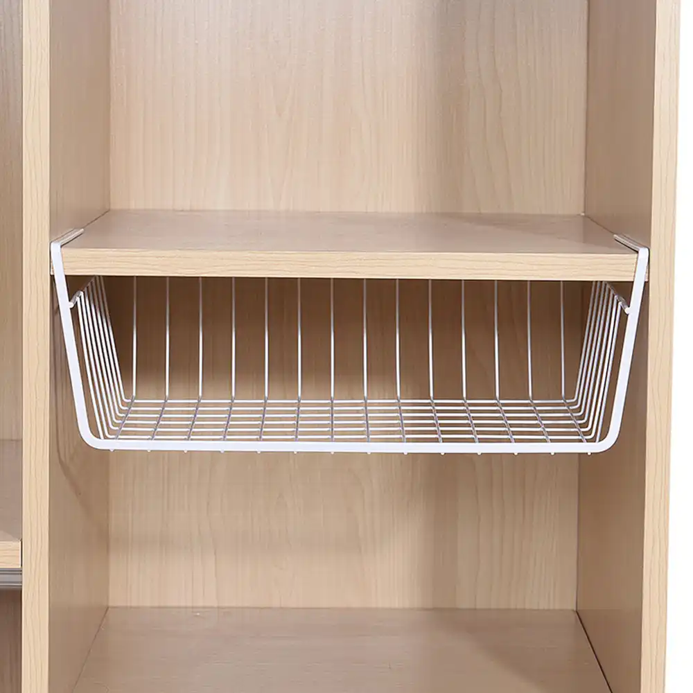Kitchen Storage Bin Under Shelf Wire Rack Cabinet Basket Iron