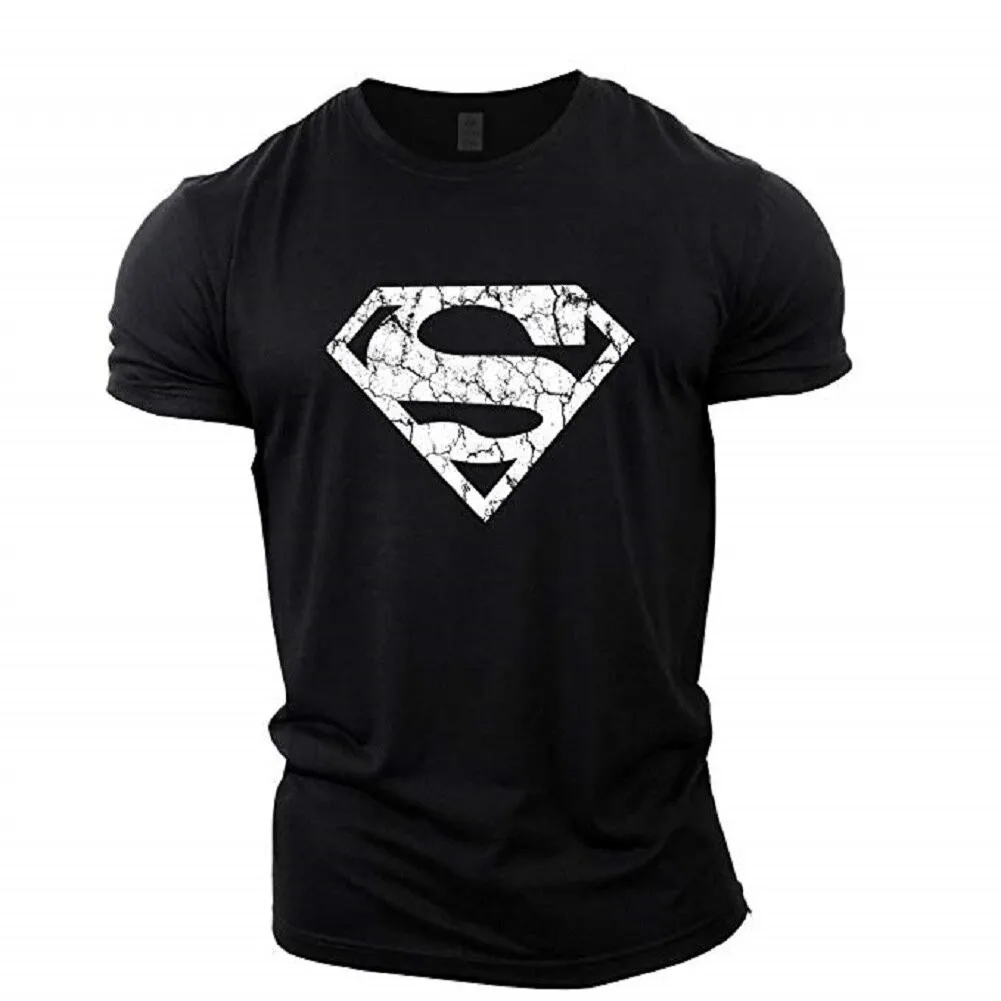 New super handsome hero simple small icon style T-shirt fashion trend clothing young sports short-sleeved men and women children