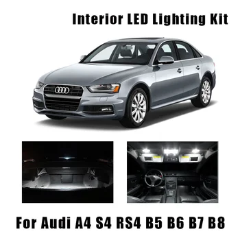

White Canbus Error Free LED Bulbs Interior Dome Map Reading Light Kit For 1996-2015 Audi A4 S4 RS4 B5 B6 B7 B8 Trunk Mirror Lamp