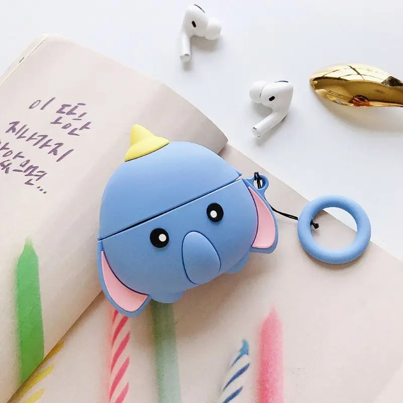 

Blue Elephant Protective Case Silicone Cover Shockproof Shell for Airpods Pro
