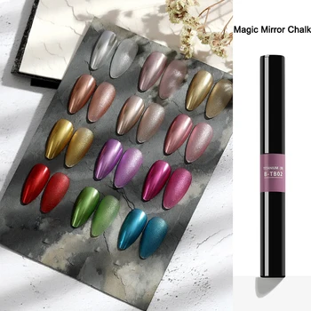 

1Pcs Nail Art pen style air cushion magic mirror powder solid titanium powder glitter nail decorations