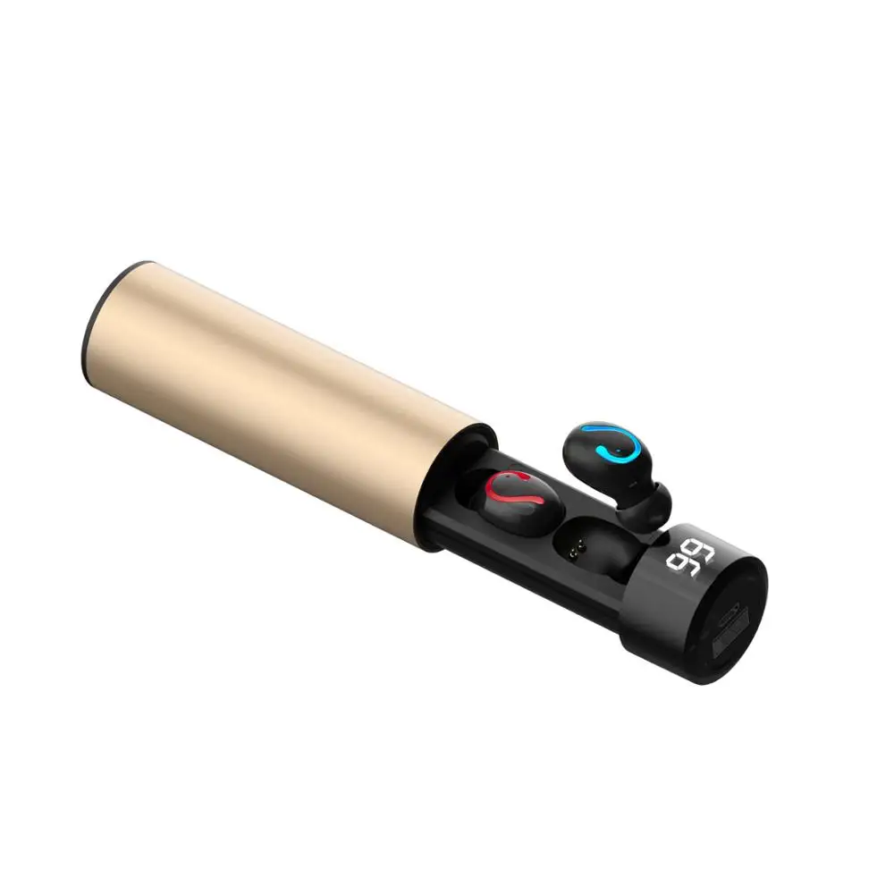 Gold Q67 TWS беспроводные наушники 3D стерео мини Bluetooth наушники 5,0 с двойным микрофоном спортивные водонепроницаемые наушники гарнитура для автоматического сопряжения - Цвет: Gold