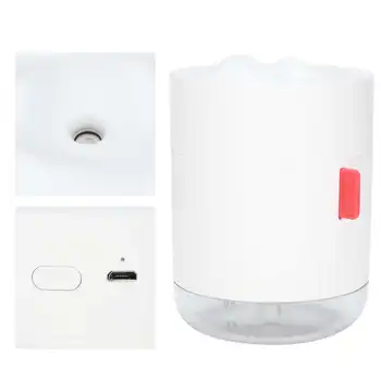

500ml Portable Desktop USB Powered Air Humidifier with Ambient Light for Home Office Use White